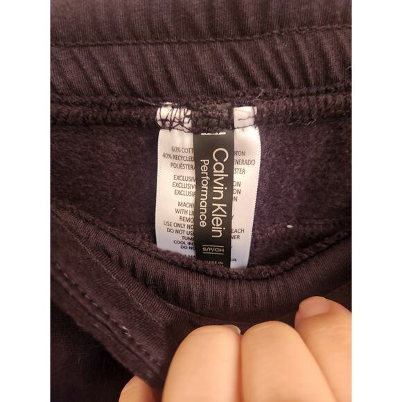 NWT Calvin Klein Performance Soft Fleece Wide Leg Sweatpants Black S - Picture 4 of 7